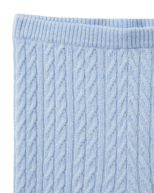 N.Peal Cable Cashmere Leggings Cornflower Blue