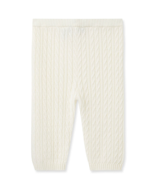 N.Peal Cable Cashmere Leggings New Ivory White