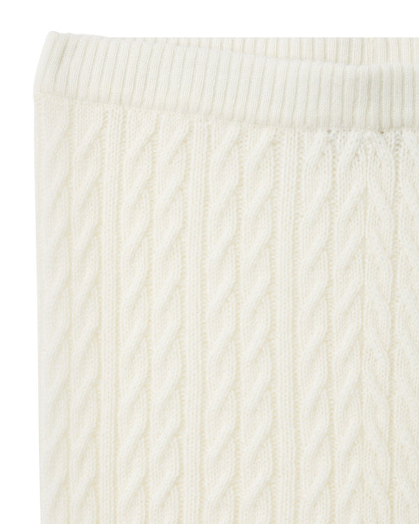 N.Peal Cable Cashmere Leggings New Ivory White