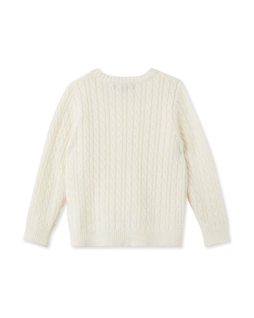 Cable Cashmere Jumper New Ivory White | N.Peal Cable Cashmere Jumper New Ivory White | N.Peal