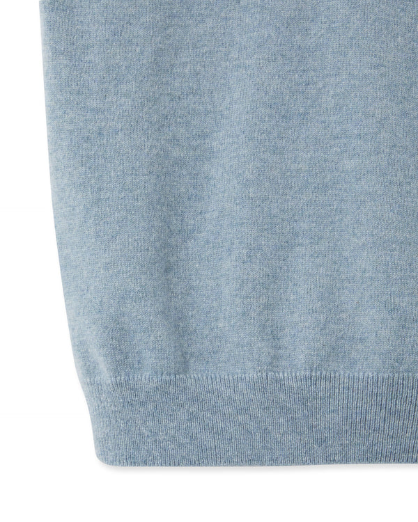 N.Peal Boys Cashmere Slipover Heather Blue