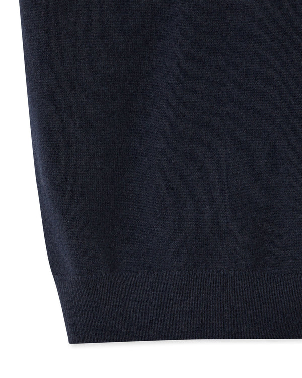 N.Peal Boys Cashmere Slipover Navy Blue