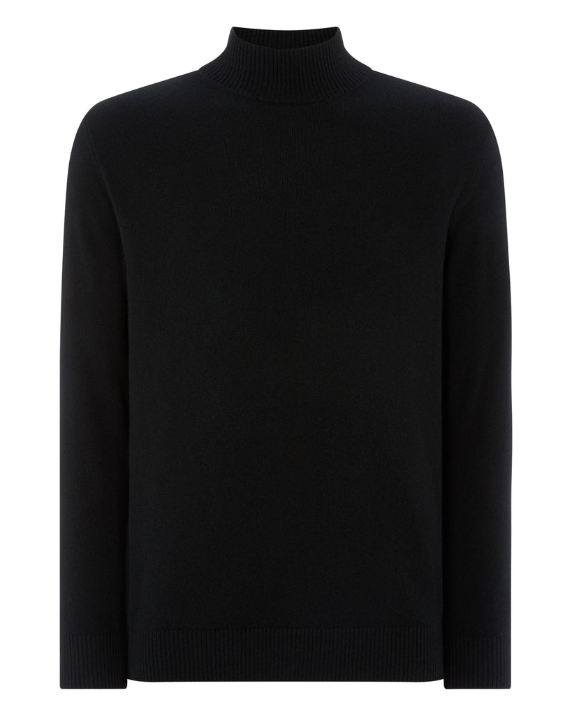 Men's Turtle Neck Cashmere Sweater Black | N.Peal