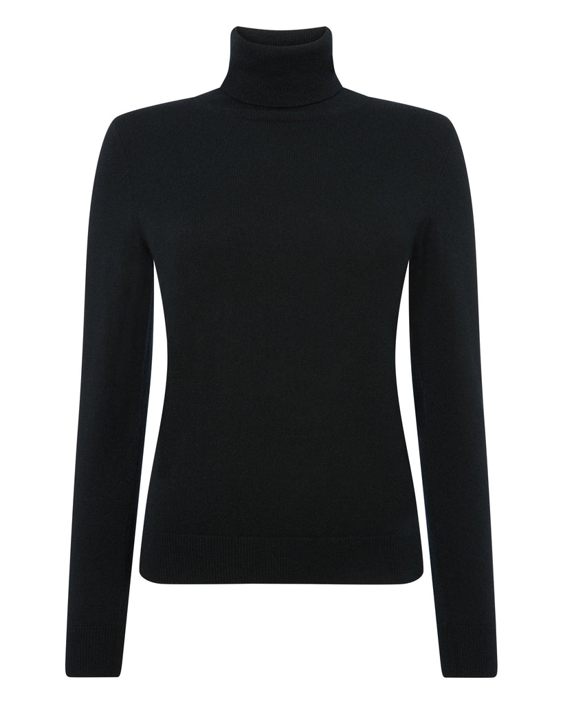 Women's Luna Turtle Neck Cashmere Sweater Black | N.Peal