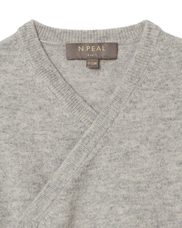 N.Peal Wrap Cashmere Cardigan Fumo Grey