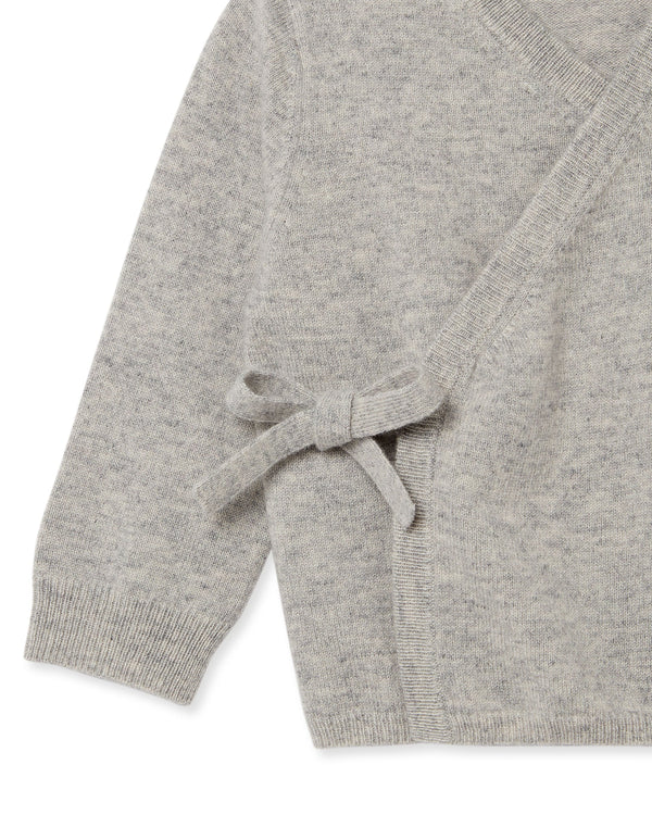 N.Peal Wrap Cashmere Cardigan Fumo Grey