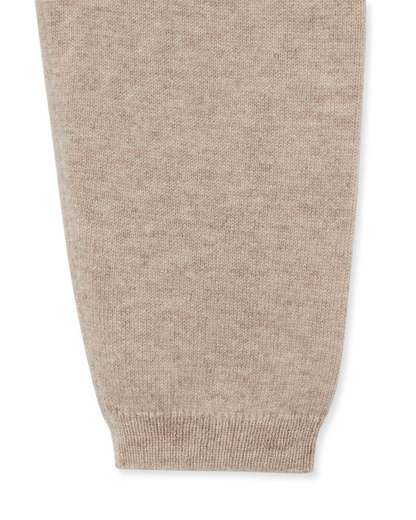 N.Peal Bear Pocket Cashmere Leggings Light Oatmeal Brown