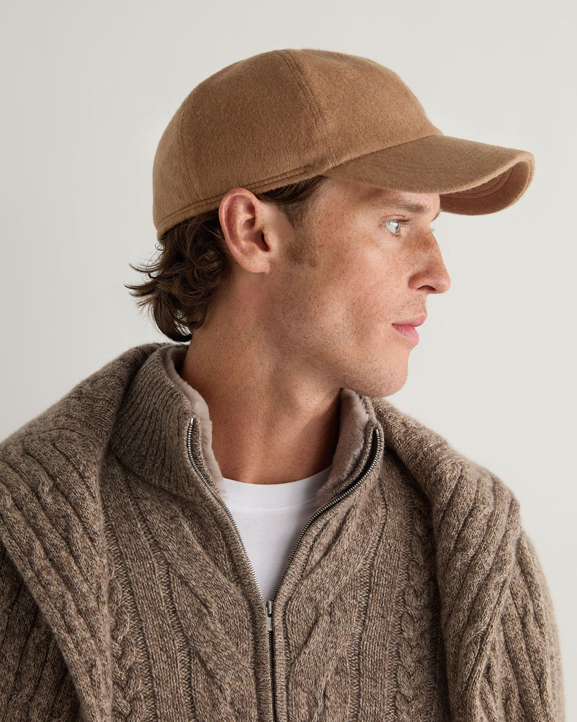 Unisex Cashmere Cap Camel Brown | N.Peal