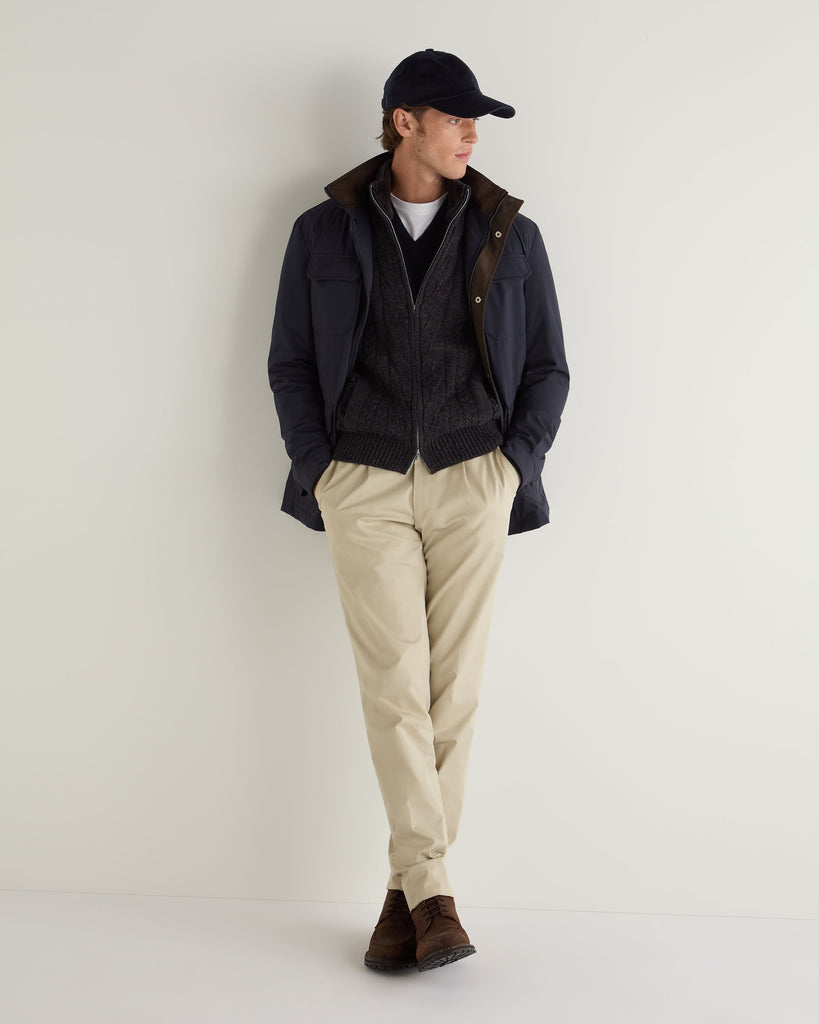 unfil (アンフィル) cashmere chunky ribbed-knit coat