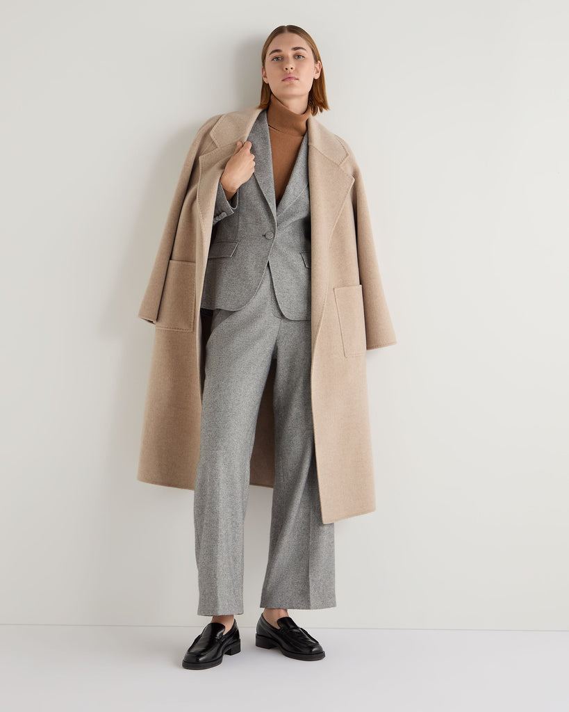 NWT Grey Trench Coat popular Herring Bone