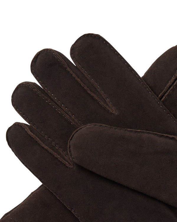 N.Peal Men's Lambskin Gloves Brown