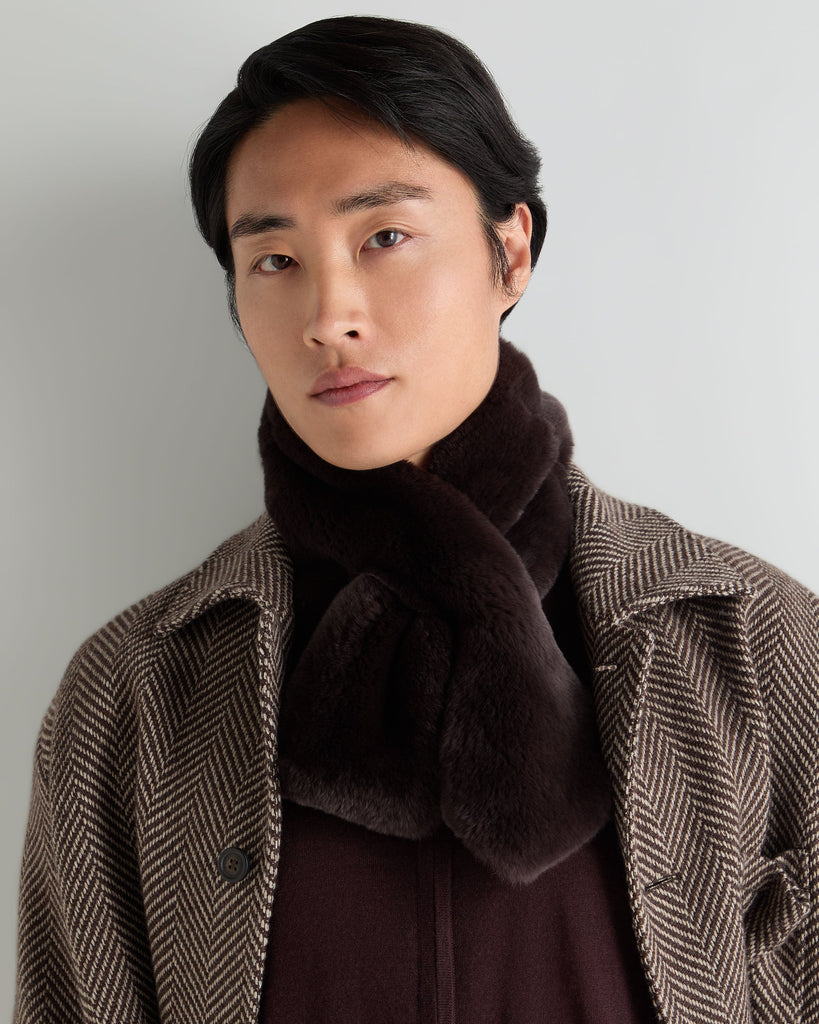 Unisex Fur Neckwarmer Cocoa Brown | N.Peal