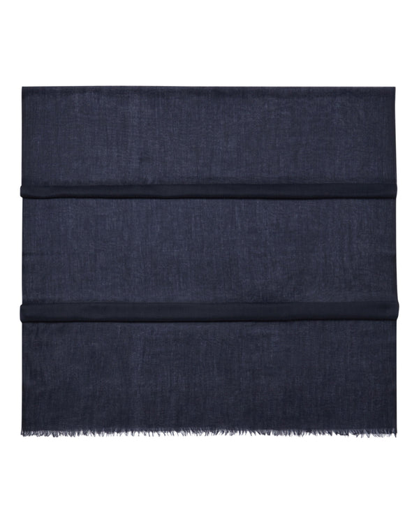 N.Peal Women's Ultrafine Pashmina Cashmere Shawl Navy Blue