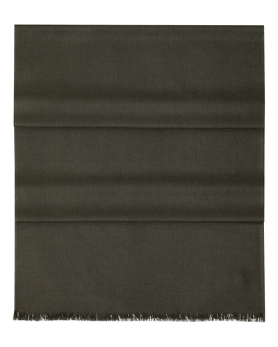 N.Peal Women's Pashmina Cashmere Stole Arabica Khaki Green