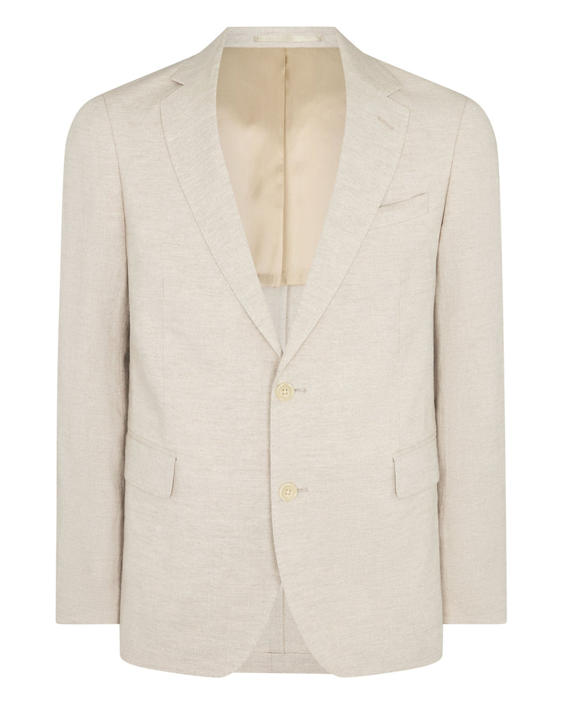 Men's Linen Jacket Sand Brown | N.Peal