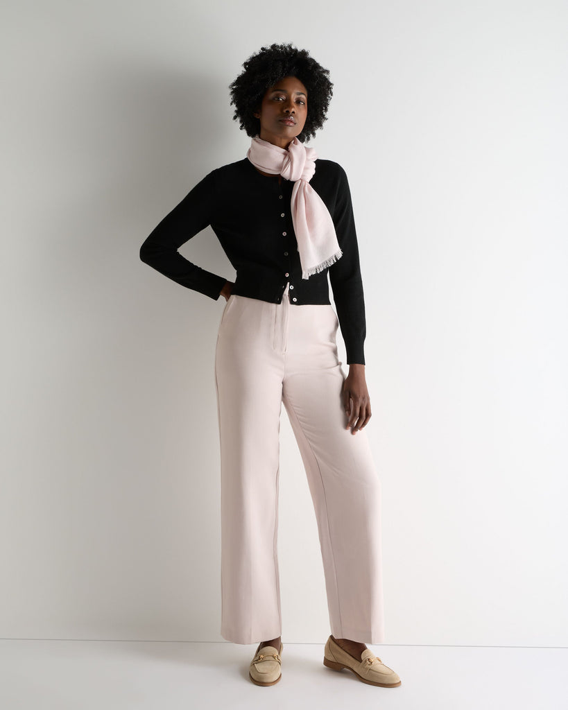 Women's Ivy Cropped Cashmere Cardigan Black | N.Peal