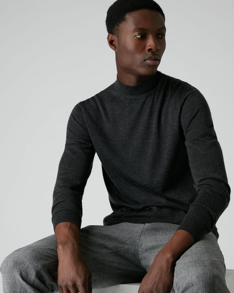 Gray mock turtleneck on sale