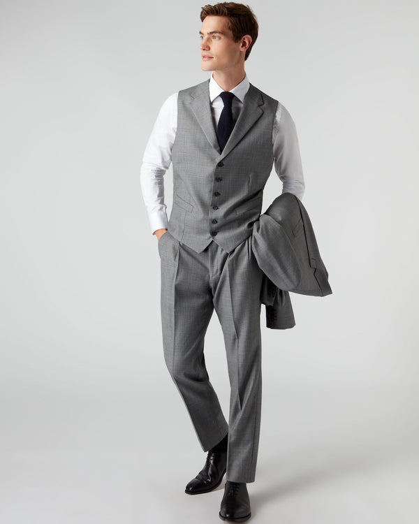 N.Peal 007 Woven 3 Piece Suit Grey