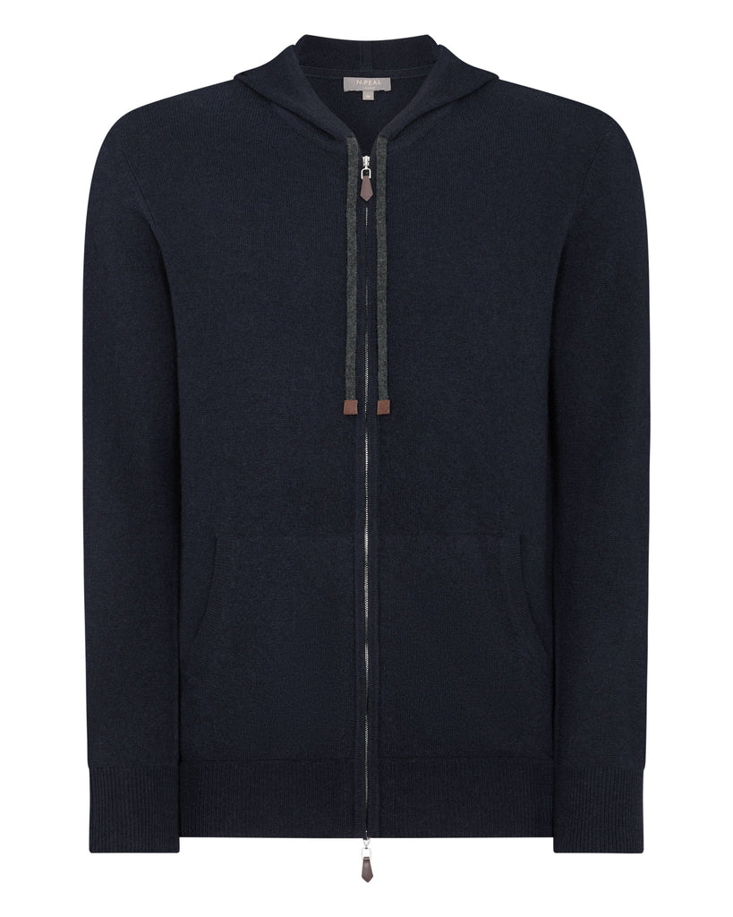 Men's Cashmere Hoodie Navy Blue | N.Peal
