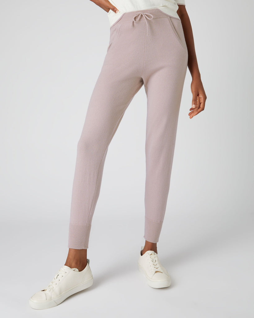 Women's Plain Cashmere Lounge Pants Canvas Pink