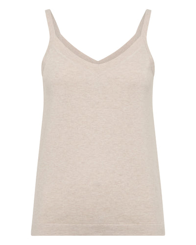 N.Peal Women's Cotton Cashmere Camisole Sandstone Brown