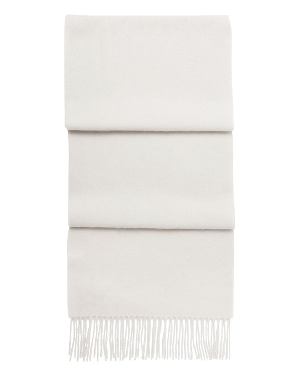 N.Peal Unisex Woven Cashmere Scarf Snow Grey