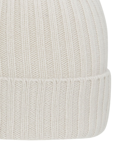 N.Peal Unisex Chunky Ribbed Cashmere Hat Snow Grey