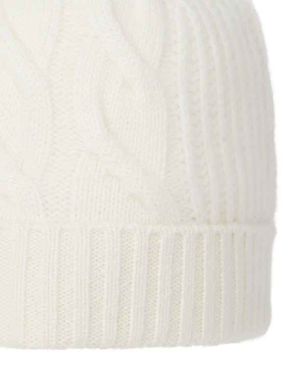 Women's Cable Rib Cashmere Hat 2
