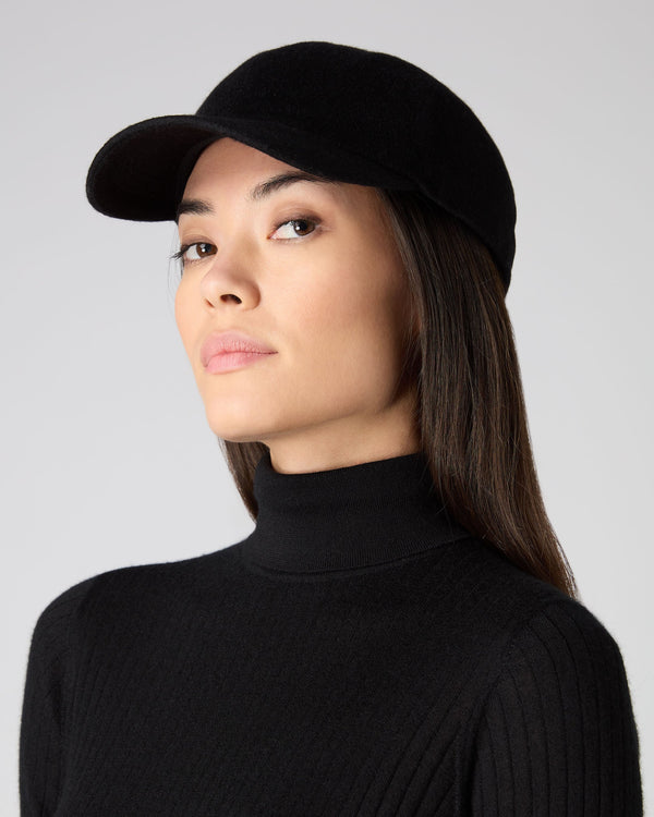 N.Peal Unisex Cashmere Cap Black