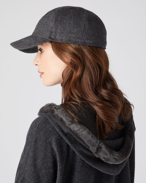 N.Peal Unisex Cashmere Cap Dark Grey