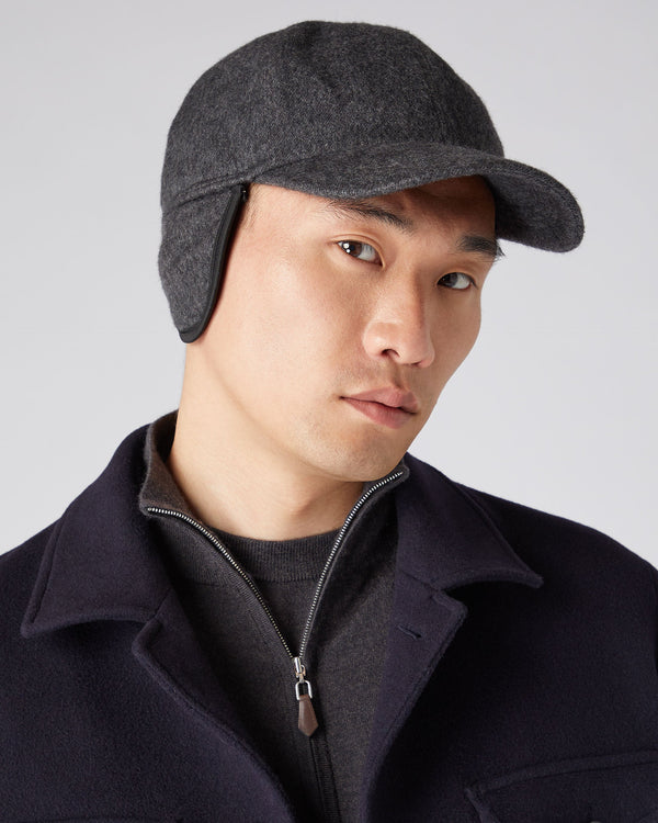 N.Peal Unisex Cashmere Cap Dark Grey