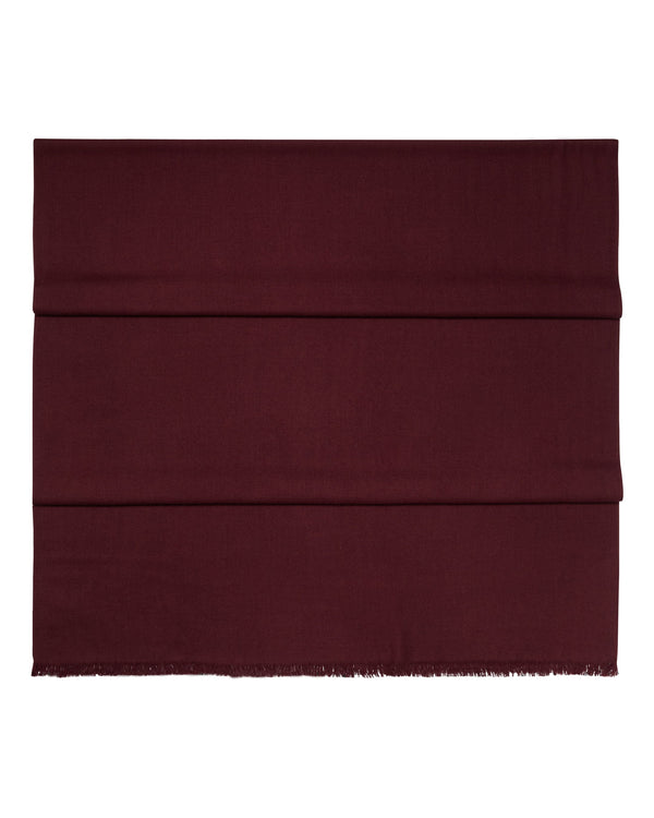 N.Peal Women's Pashmina Cashmere Shawl Claret Red