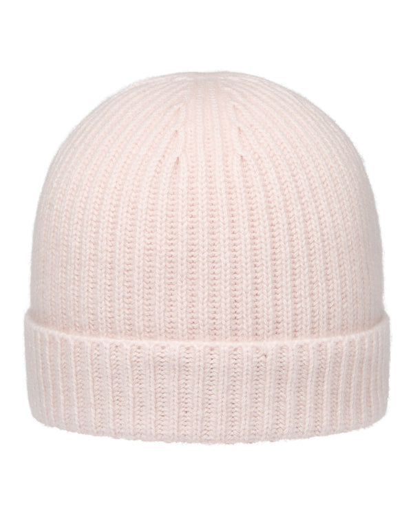 N.Peal Unisex Ribbed Cashmere Hat Quartz Pink