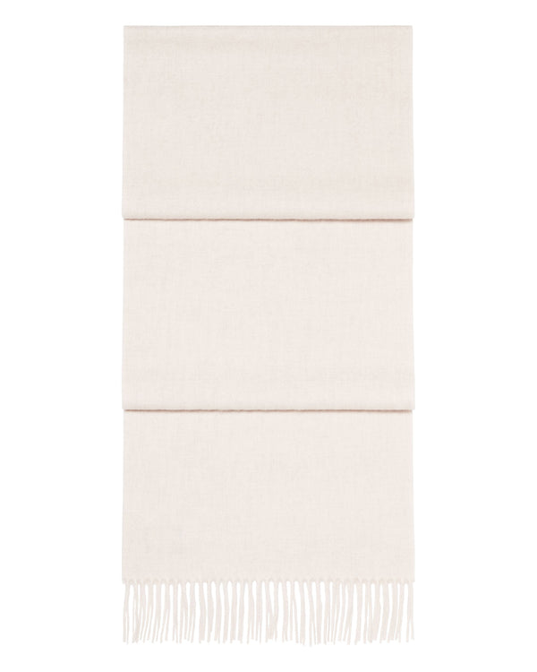 N.Peal Unisex Large Woven Cashmere Scarf Frost White