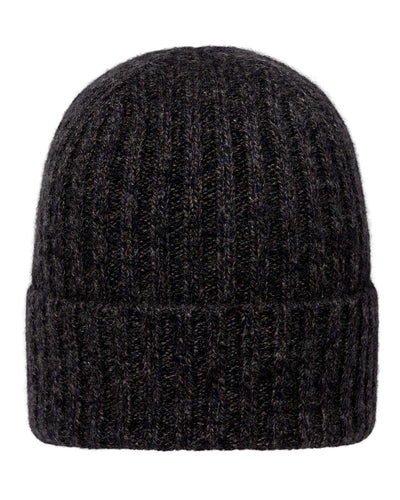 N.Peal Unisex Chunky Ribbed Cashmere Hat Granite Blue