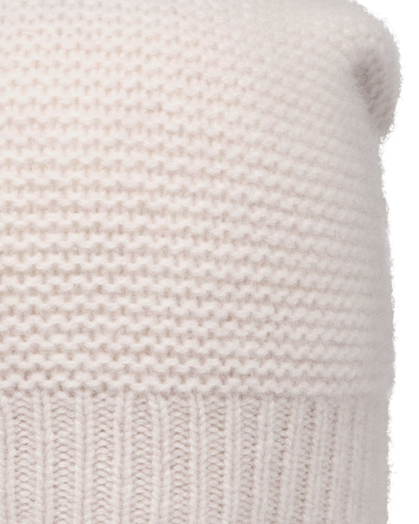 N.Peal Unisex Beanie Cashmere Hat Frost White