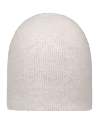 N.Peal Unisex Double Layer Cashmere Beanie Frost White