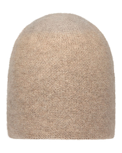 N.Peal Unisex Double Layer Cashmere Beanie Oatmeal Brown