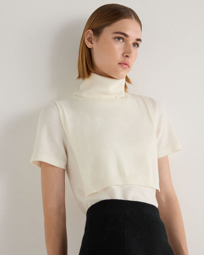 N.Peal Cashmere Dickie New Ivory White