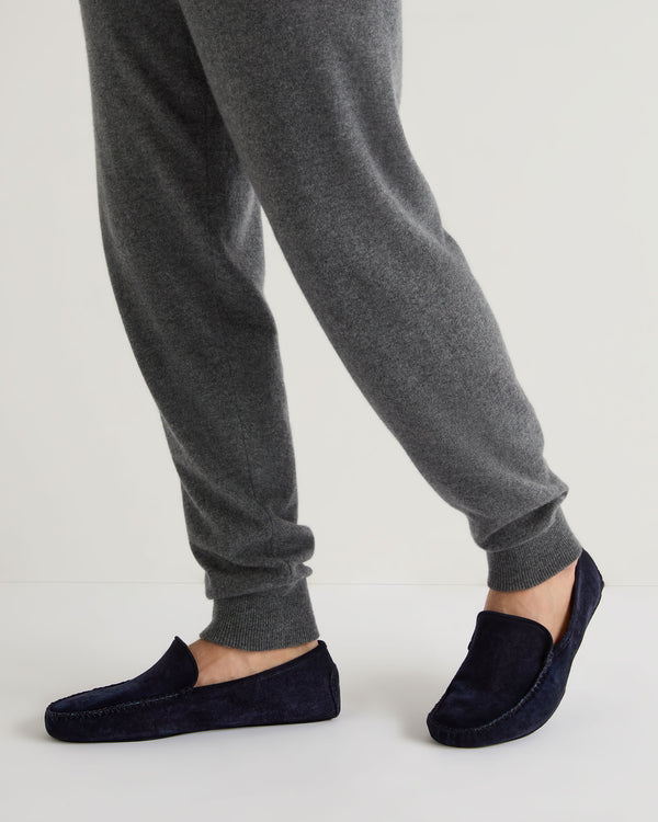 N.Peal Unisex Cashmere Moccasin Navy Blue