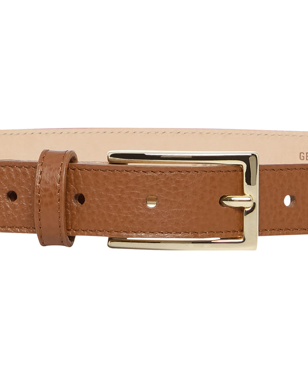 N.Peal Women's Leather Belt Tan Brown