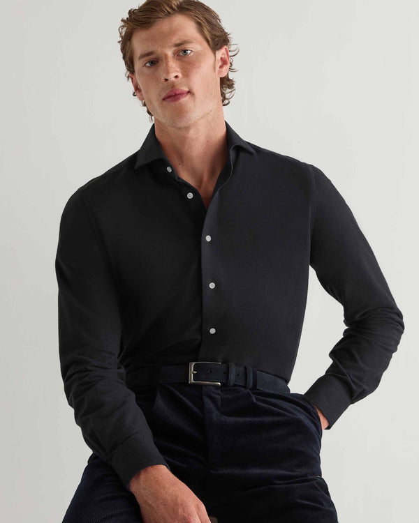 N.Peal Men's Cannes Soft Cotton Flannel Shirt Black - XXL N.Peal Men's Cannes Soft Cotton Flannel Shirt Black - XXL