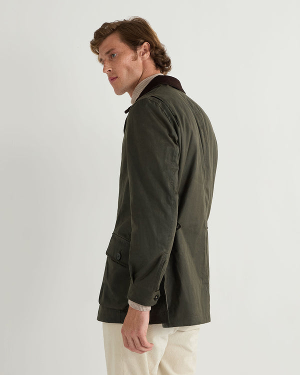 N.Peal Men's Breckenridge Wax Jacket Green