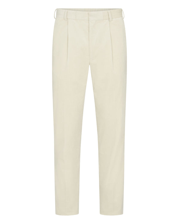 N.Peal Men's Atrani Cord Trousers Off White 