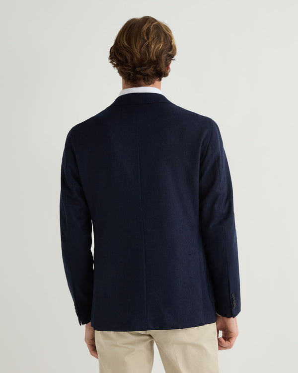 N.Peal Men's Amalfi Ultra Soft Jacket Navy Blue 