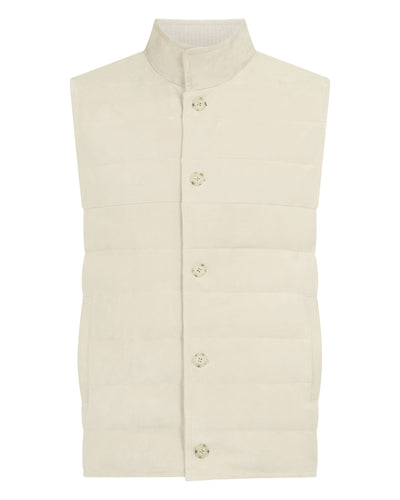 N.Peal Men's Verbiers Gilet Ecru White 