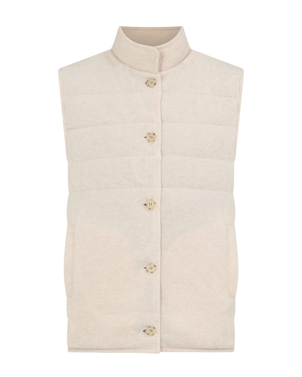 N.Peal Men's Verbiers Gilet Ecru White 