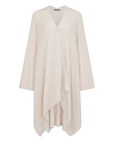 N.Peal Women's Lily Lightweight Cashmere Cape Frost White