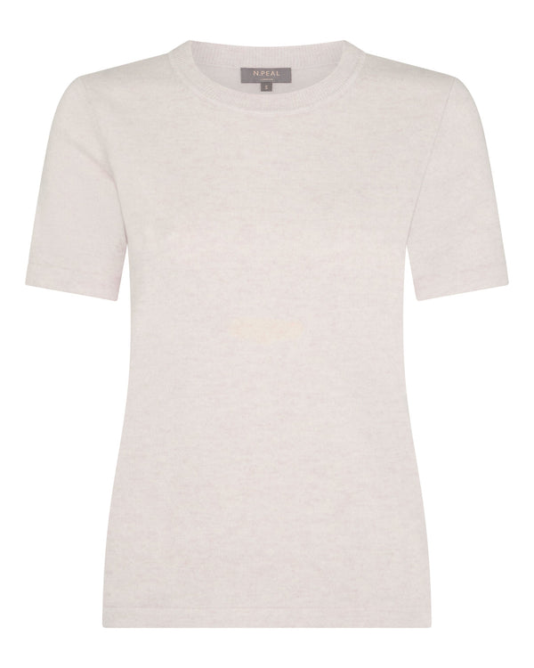 N.Peal Women's Lottie Cashmere T-Shirt Frost White