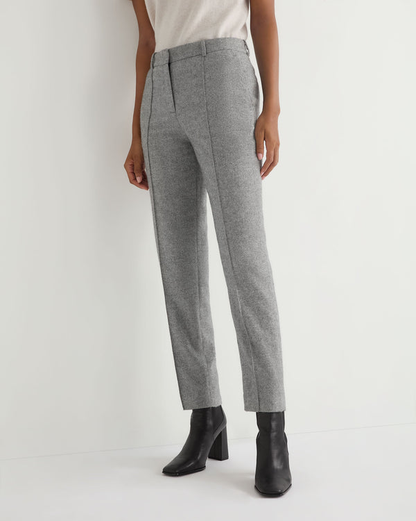 N.Peal Women's Harper Herringbone Trouser Grey 